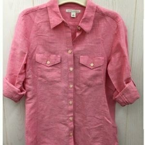 Banana Republic pink button down top